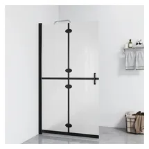 vidaXL Faltbare begehbare Duschwand ESG-Glas mattiert 80x190 cm