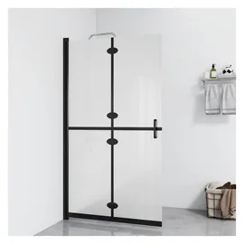 vidaXL Faltbare begehbare Duschwand ESG-Glas mattiert 80x190 cm