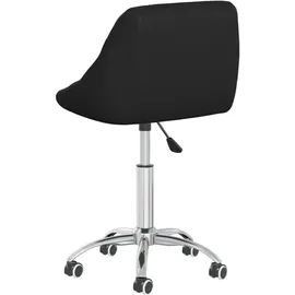 vidaXL Esszimmerstuhl Drehbar Schwarz Kunstleder