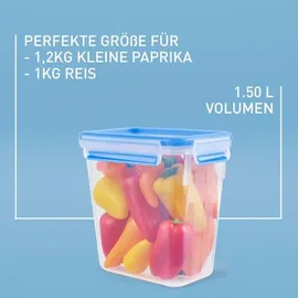 Emsa Frischhaltedose rechteckig blau 16,3 x 11,3 cm 1,5 l