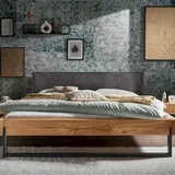 Massivholz »Edmonton« Wildeiche Balkenbett V 160x200 cm