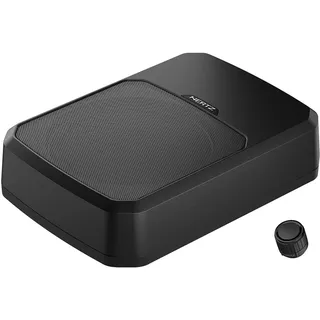 Hertz DBA 201 F – 200-mm Ultra-Slim-Aktivsubwoofer mit Aluminiumgehäuse, 440W Peak, Untersitzdesign mit integriertem Class-AB-Verstärker und Fernbedienung