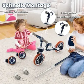 Costway 5-in-1 Kinderrad / Laufrad für Kleinkinder mit abnehmbaren Pedalen, – Blau