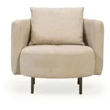 Stoffsessel Sessel Cocktailsessel Einsitzer Beige Designer Sitzer Neu