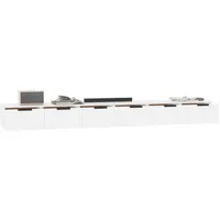 vidaXL Wandschränke 2 Stk. Wandregal 102 x 30 x 20 cm Weiß
