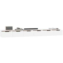 vidaXL Wandschränke 2 Stk. Wandregal 102 x 30 x 20 cm Weiß
