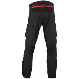 Rusty Stitches Cliff Textilhose wasserdicht - Schwarz/Dunkelgrau/Rot / XL