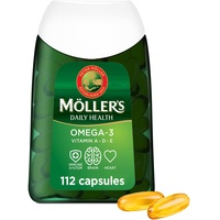 Moller’s ® | Omega 3 Kapseln | Fischöl | Skandinavische Omega-3 Nahrungsergänzungsmittel mit EPA, DHA, Vitamin A, D und E | 166 Jahre alte Marke | Gesundheit für jeden Tag | 112 omega-3 kapseln