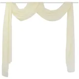 vidaXL Dünner Voile Querbehang 140 x 600 cm creme