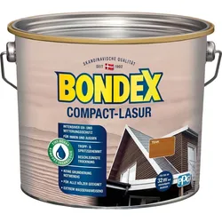 BONDEX Compact-Lasur, 2,5 l, keine Grundierung notwendig, extrem wasserabweisend, Teak