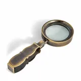AUTHENTIC MODELS Taschenlupe Reise-Vergrößerungsglas Vintage braun