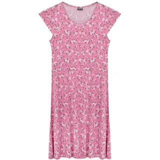 KIDSWORLD Mädchen Sommer-Kleid mit Allover Blumen-Print Rundhals-Kleid 52543308 Rosa - 164/170