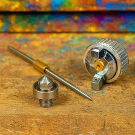 Wiltec 3 teiliges Ersatz Düsen Set 0,5 mm für Hvlp Lackierpistole H2000 oder H2000p, Spritzpistole Sprühpistole Zubehör