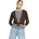 Damen mit 3/4 Arm Damen Gr 34 braun chocolate plum Jersey Obermaterial 45 Polyester 55 Viskose figurumspielend normal Sweatjacken Wickel-Design