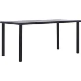Esstisch Schwarz und Betongrau 160 x 80 x 75 cm MDF - Schwarz