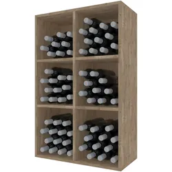 Godello Serie Weinregal aus hellem Kiefernschrank 6 Würfel
