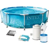 Intex 10FT X 30IN Beachside Metal Frame Pool Set
