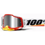100% Racecraft 2 Arsham Crossbrille verspiegelt Weiß/Rot/Schwarz/Gelb Silber Verspiegelt
