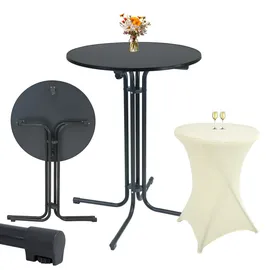 Trutzholm Stehtisch klappbar Ø 80 cm Anthrazit/Beige