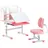 Vevor Kinderschreibtisch mit Stuhl höhenverstellbar 54-73 cm MDF rosa