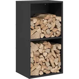 vidaXL Brennholzregal Stahl 40 x 30 x 75 cm Schwarz