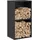 vidaXL Brennholzregal Stahl 40 x 30 x 75 cm Schwarz