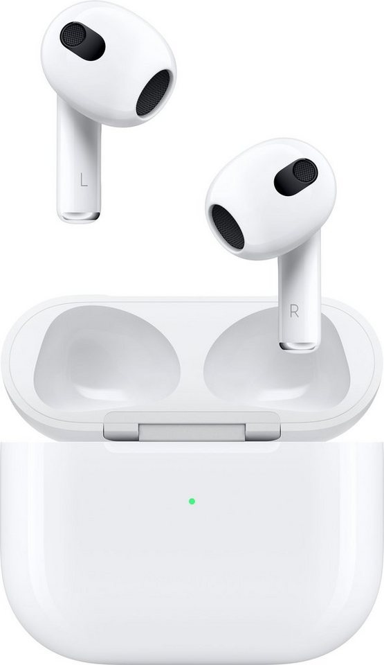 Apple Airpods (3. Generation 2022) In-Ear-Kopfhörer (Siri, Bluetooth, mit Lightning-Ladecase) weiß