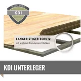 Karibu Bastrup 5 6,14 x 3,33 m natur inkl. Anbaudach 3 m 73299