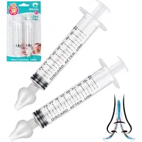 2 Stück Nasendusche, Nasenspülung Kinder, Professionelle Nasendusche Spritze, Na