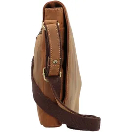 GREENBURRY Vintage Umhängetasche Leder 23 cm braun