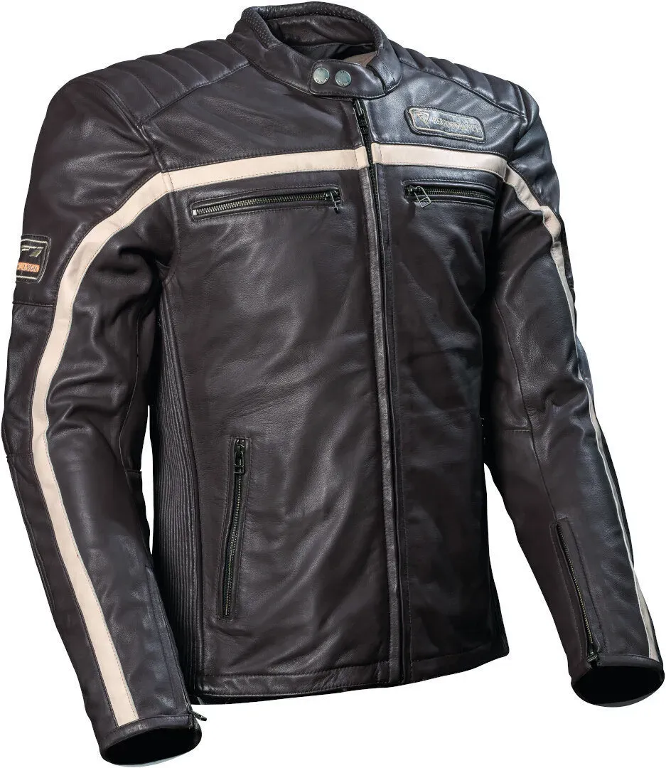 DIFI Houston Motorfiets leren jas, bruin, 58 Voorman