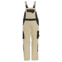 FHB Latzhose ECKHARD Twill - beige;schwarz