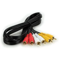  A/V Kabel 2 m / 3 Stecker rot-weiß-gelb 