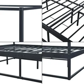 [en.casa] Kristianstad 120 x 200 cm Schwarz