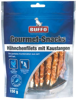 BUFFO Gourmet-Snacks Hähnchenfilet mit Kaustangen