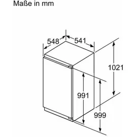 Siemens iQ300 KI31RVFE0 Einbaukühlschrank (165 l, 1021 mm hoch)