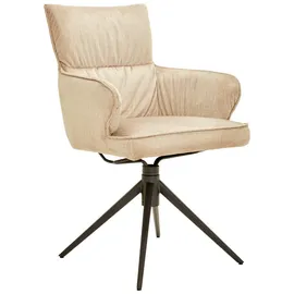 DIETER KNOLL Armlehnstuhl Stoff creme