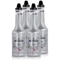Monin Fruchtpüree Mix Coconut Kokosnuss 1L für Cocktails Milchshakes (4er Pack)
