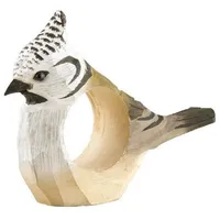 WILDLIFEGARDEN Wildlife Garden WG580 Serviettenring Haubenmeise - Handgeschnitzter Serviettenring