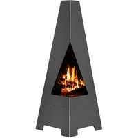 VICTORIA - Gartenofen Faiko 4 Terrassenofen 120 Cm Kamin Holzofen 25429 Feuersäule Gartenkamin Modern Hitzebeständig