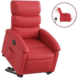 vidaXL Relaxsessel mit Aufstehhilfe Kunstleder 92 x 99,5 x 0 cm Rot elektrisch