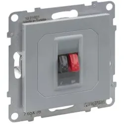 Legrand 765276 SEANO Lautsprecher-Anschluss 1-fach mit Federklemmen (Rot/Schwarz) 1-fach, AL 1
