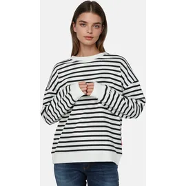 salzhaut Longpullover TAIER Blau / Weiß 3XL