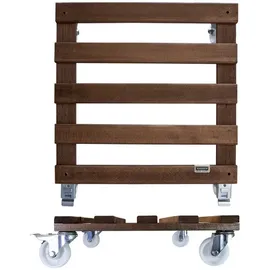 Wagner Pflanzenroller Gigant 45 x 45 cm Holz braun