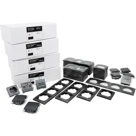 McPower Steckdosen-Schalter-Set Flair Megaset 100-teilig anthrazit