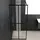 vidaXL Walk-In-Dusche 80 x 195 cm schwarz Sicherheitsglas