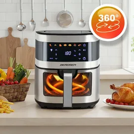 Berdsen Heißluftfritteuse XXL 9,1L Silber