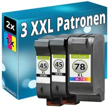 Druckfuxx HP 45+78 schwarz + CMY