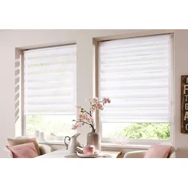 K-HOME Doppelrollo Andorra 40 x 150 cm weiß