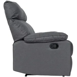 Mendler 2er Kinosessel HWC-L93, Relaxsessel Fernsehsessel Sofa, Armlehne Liegefunktion Nosagfederung Stoff/Textil - dunkelgrau